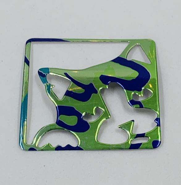 Set of 3 Cat Magnets made out of Recycled Aluminum Cans picture