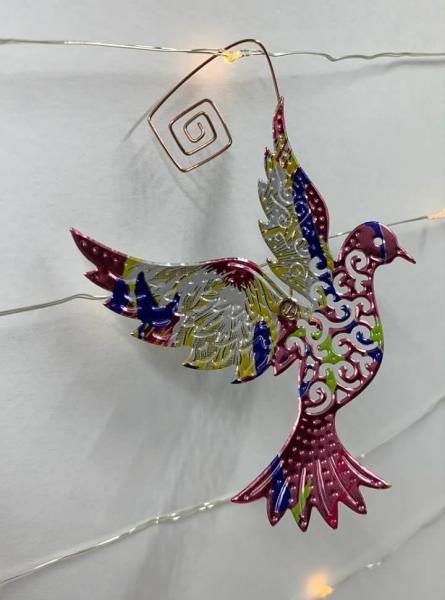 Dove Ornament from Recycled Can picture