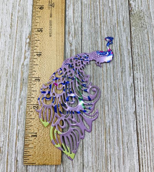 Peahen, Peacock Magnet Made From Recycled, Repurposed, Upcycle Aluminum Can picture