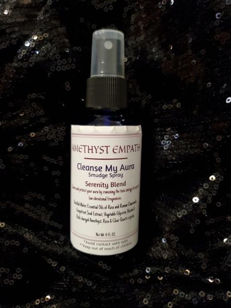 Amethyst Empath:  "Cleanse My Aura" SMUDGE SPRAY picture