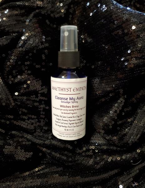 Amethyst Empath:  "Cleanse My Aura" SMUDGE SPRAY picture