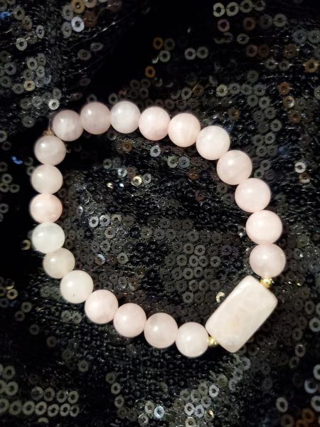 ROSE QUARTZ CRYSTAL BRACELETS picture