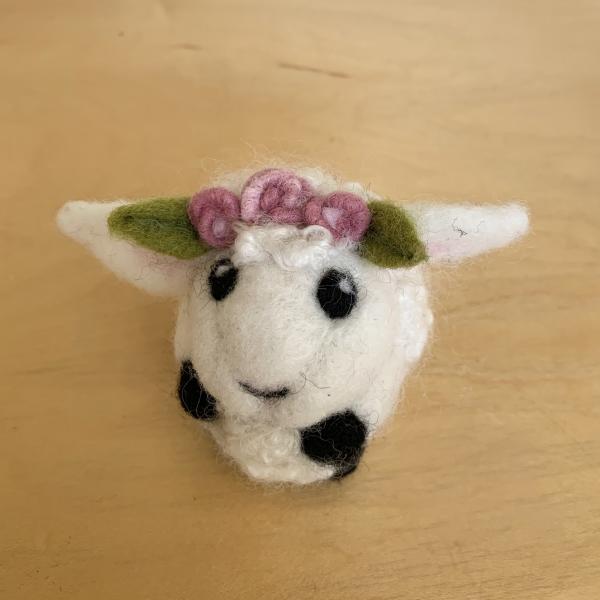 Needle Felted Hedgehog, Lamb or Pig with Headband picture