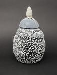 Black and White Spiral Jar