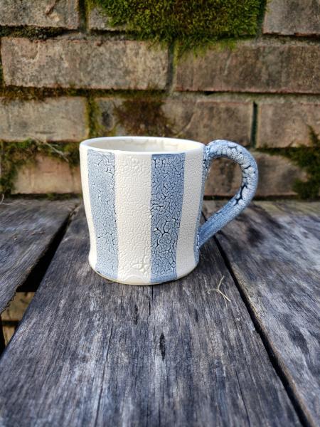 Blue and White Striped Mug picture