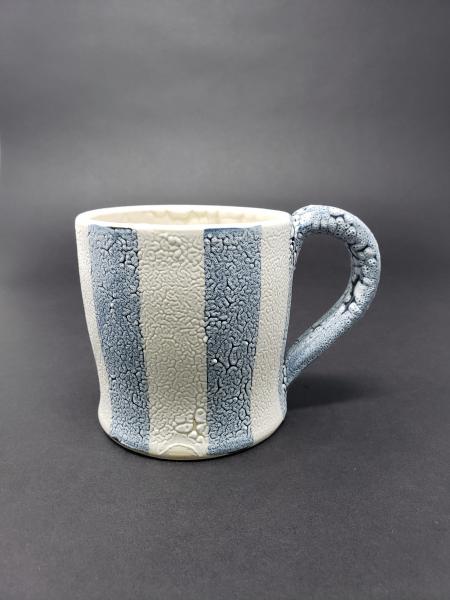 Blue and White Striped Mug picture