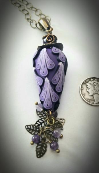 Violet Petal Necklace 27" long picture