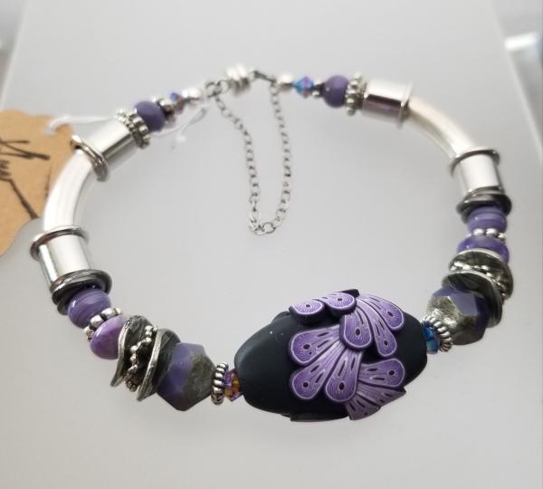 Large Violet Petal Bracelet~7" picture