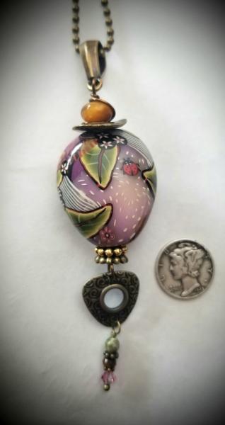 Polished Pendant w/ Ladybug~ 30" picture