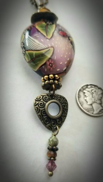 Polished Pendant w/ Ladybug~ 30"