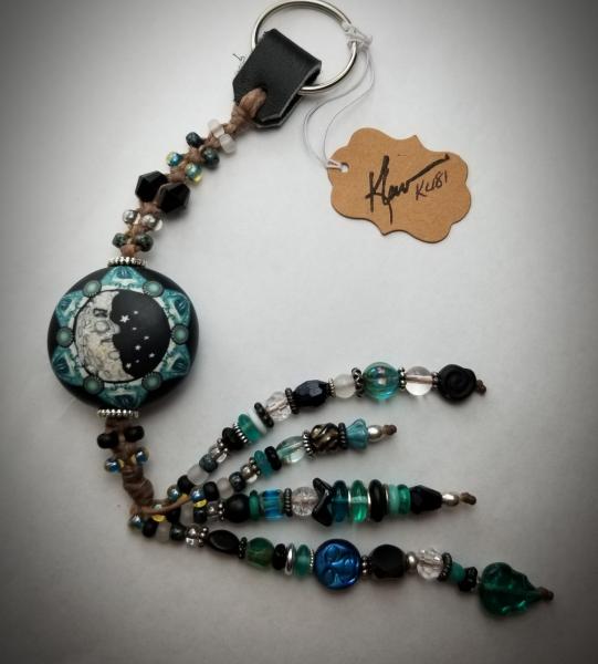 Turquoise Moon Keychain