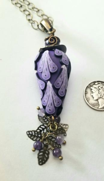 Violet Petal Necklace 27" long picture