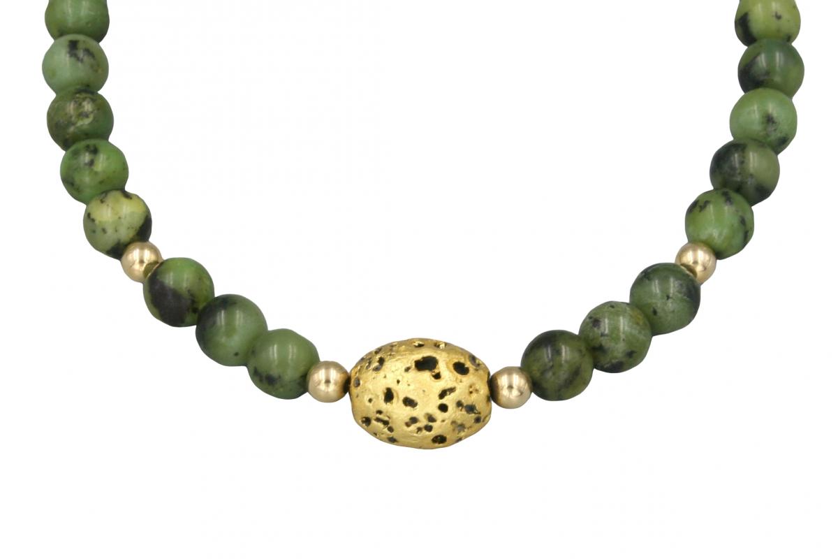 "Joy" Necklace in Gold and Jade picture