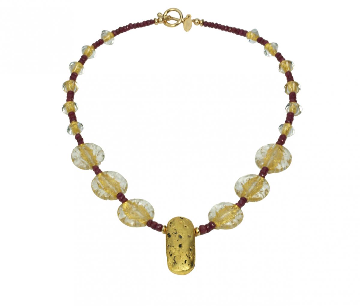 "Ruby and Ice" Necklace picture