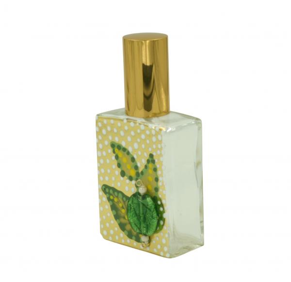 "Leaf Motif" Hand-Gilded Gold, Hand-Painted Perfume Bottle picture