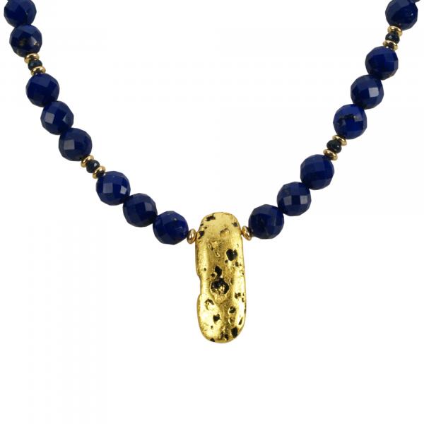 "Luxurious Lapis" Lapis Lazuli and Gold Necklace picture