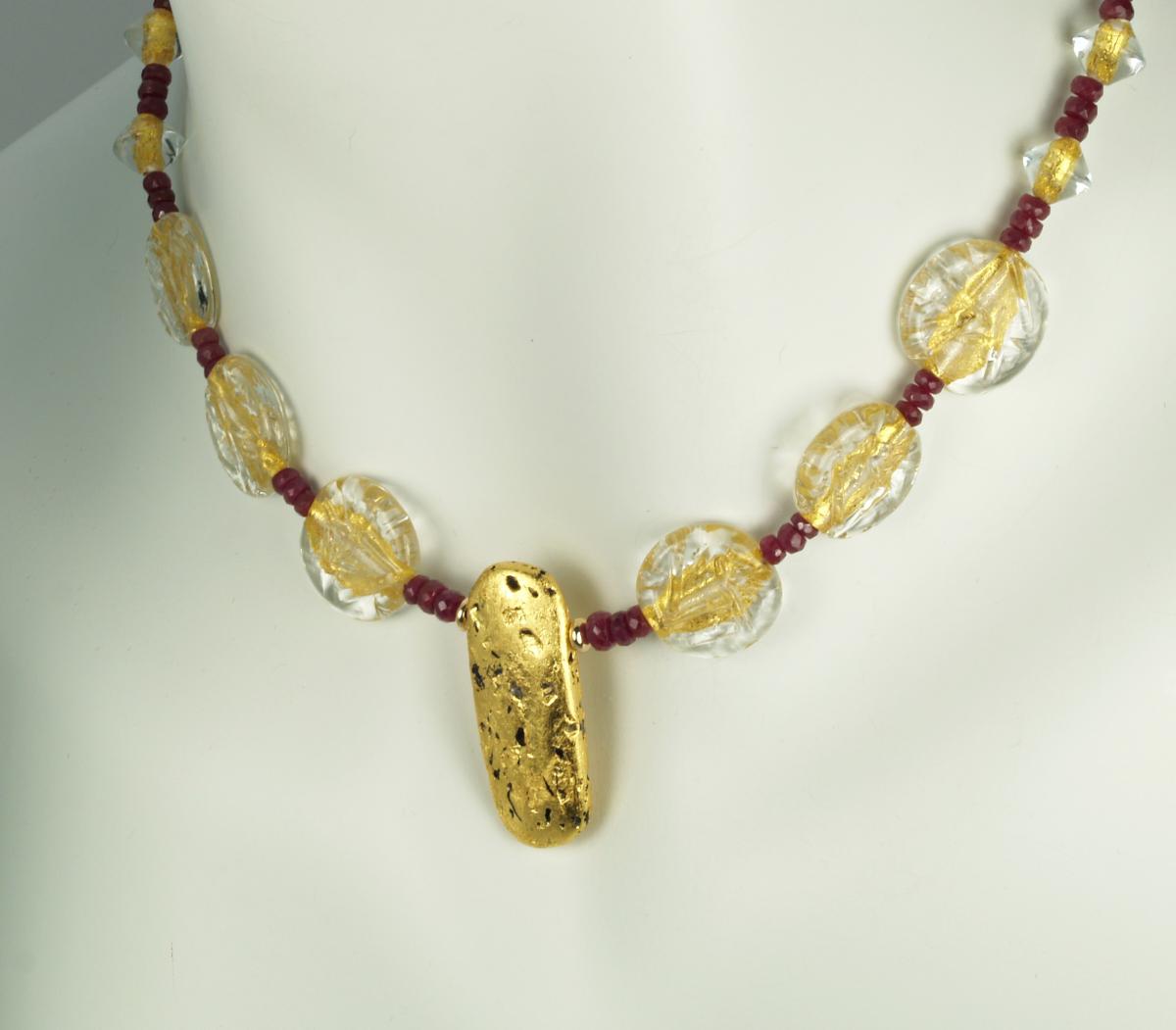 "Ruby and Ice" Necklace picture