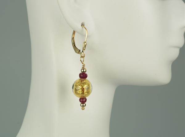 "Ruby and Ice" Earrings picture