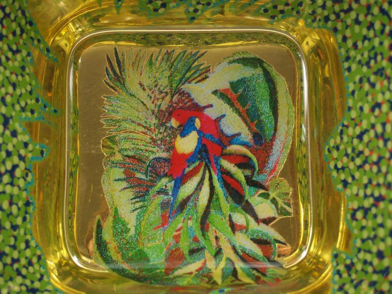 "Parrots" - Verre Eglomisé Bowl picture