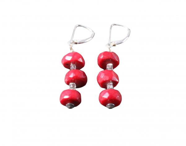 Three Coral Drop Dangles picture