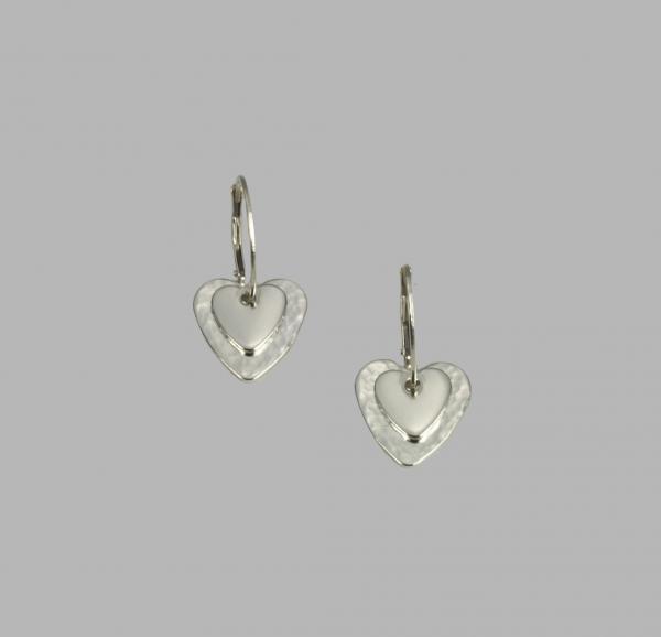 Two Hearts Sterling Silver Earrings picture