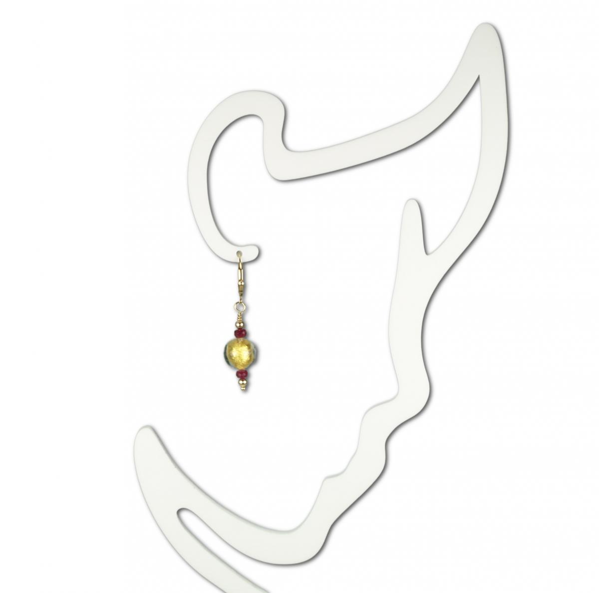 "Ruby and Ice" Earrings picture