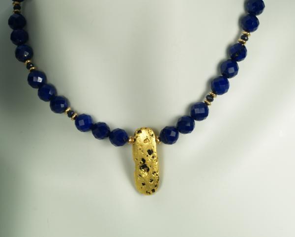 "Luxurious Lapis" Lapis Lazuli and Gold Necklace picture