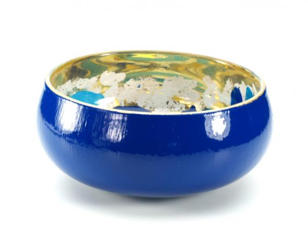 "Blue Journey" bowl has an undeniable presence, and will give any room that added glow. picture