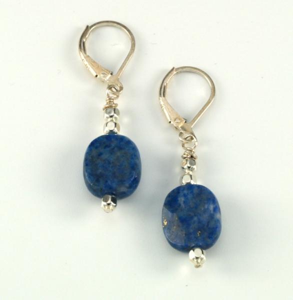 "Lapis Drops" Earrings - Lapis lazuli, Sterling Silver picture