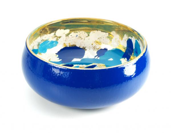 "Blue Journey" bowl has an undeniable presence, and will give any room that added glow.
