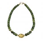 "Joy" Necklace in Gold and Jade