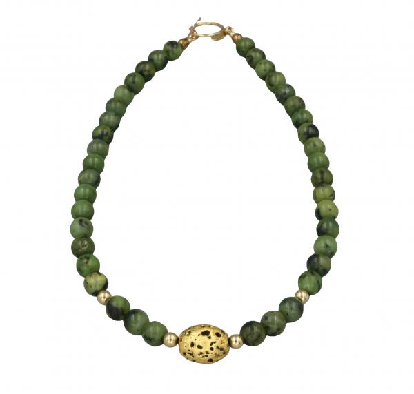 "Joy" Necklace in Gold and Jade