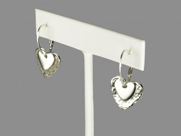 Two Hearts Sterling Silver Earrings picture