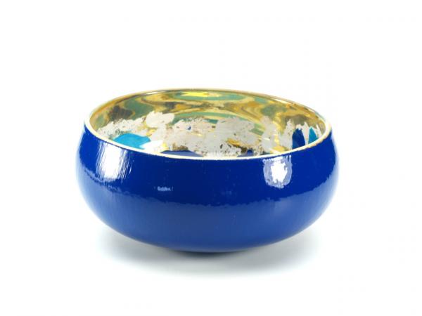 "Blue Journey" bowl has an undeniable presence, and will give any room that added glow. picture