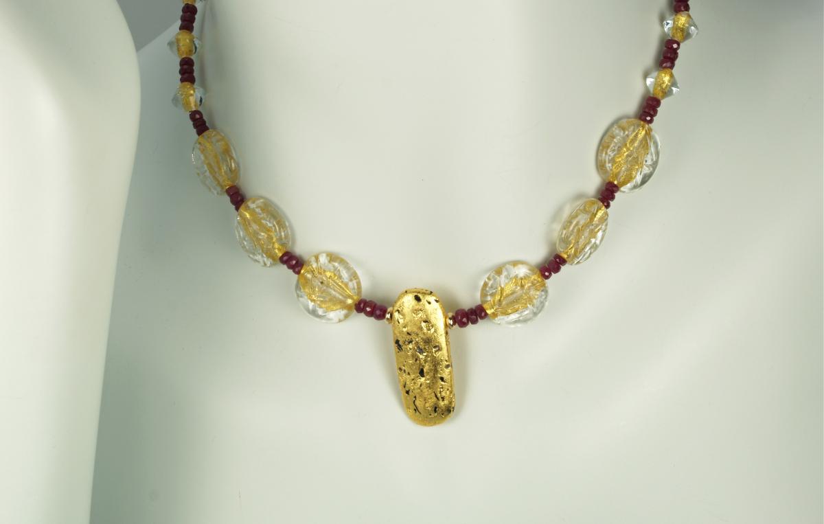 "Ruby and Ice" Necklace picture