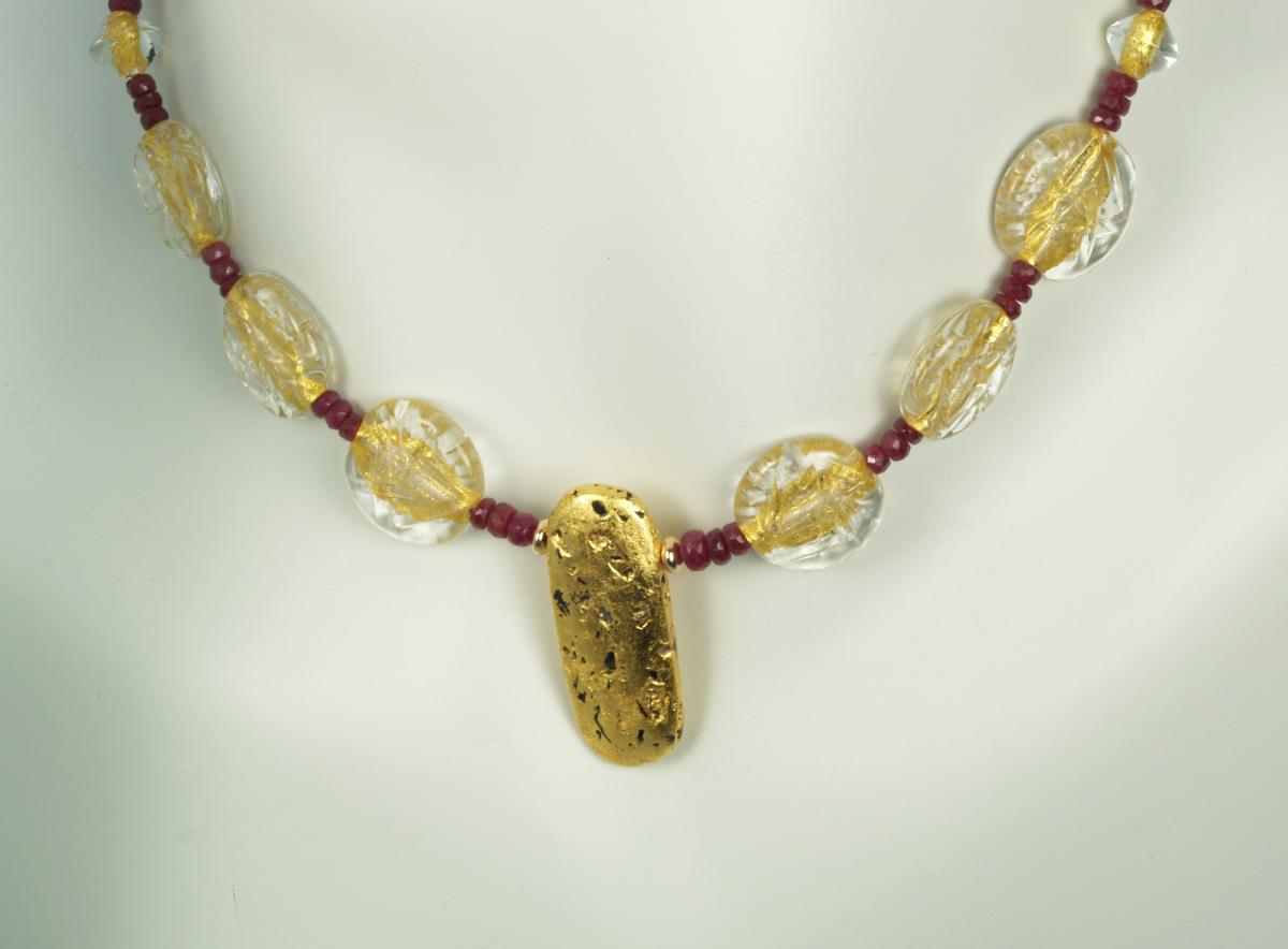 "Ruby and Ice" Necklace picture