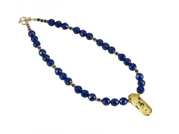 "Luxurious Lapis" Lapis Lazuli and Gold Necklace picture