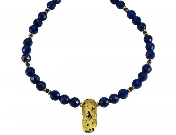 "Luxurious Lapis" Lapis Lazuli and Gold Necklace picture