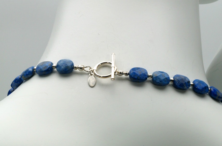 "Lapis Leaf" Necklace - Lapis Lazuli, Sterling Silver picture