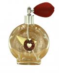 "Hearts 1" Gold Gilded, Lampwork Czech Glass and Hand Painted Perfume Bottle