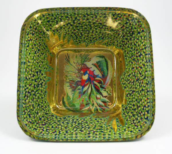 "Parrots" - Verre Eglomisé Bowl picture