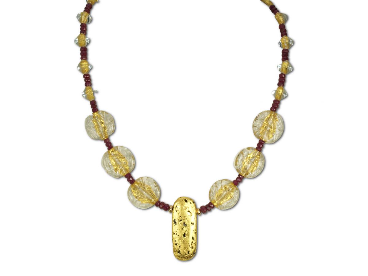 "Ruby and Ice" Necklace picture