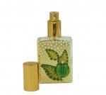 "Leaf Motif" Hand-Gilded Gold, Hand-Painted Perfume Bottle