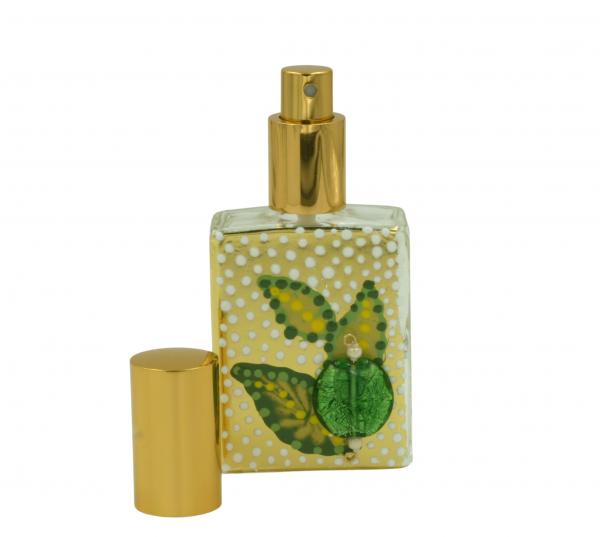 "Leaf Motif" Hand-Gilded Gold, Hand-Painted Perfume Bottle picture