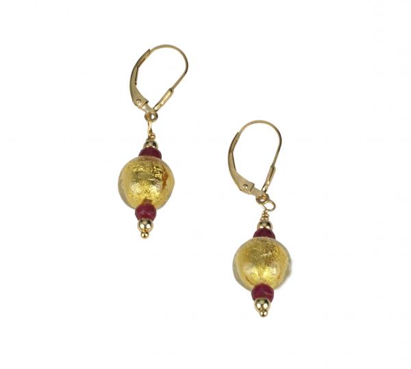 "Ruby and Ice" Earrings