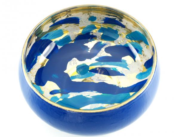 "Blue Journey" bowl has an undeniable presence, and will give any room that added glow. picture