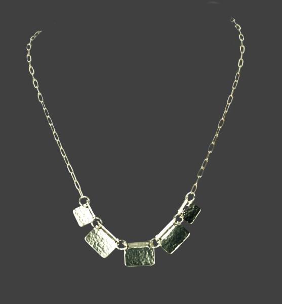 "Chapter One" Sterling Silver Origami Fold Form Necklace, 17.5 Inches picture