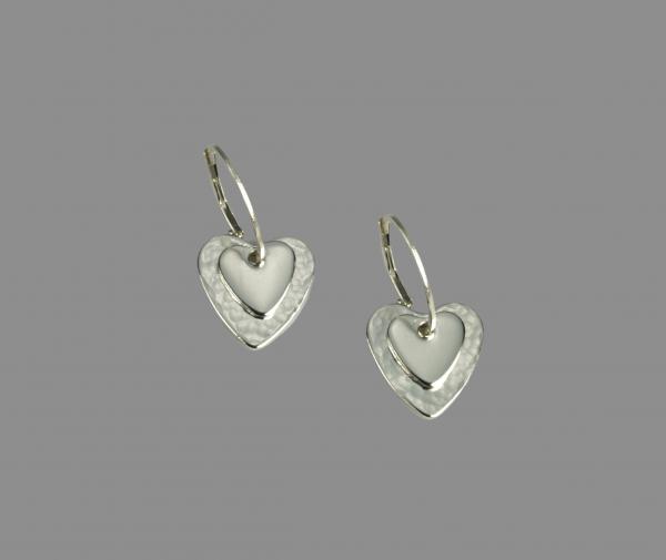 Two Hearts Sterling Silver Earrings picture