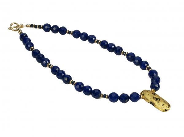 "Luxurious Lapis" Lapis Lazuli and Gold Necklace picture