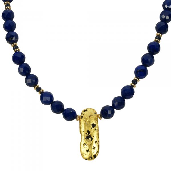 "Luxurious Lapis" Lapis Lazuli and Gold Necklace picture